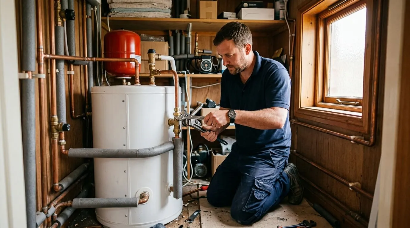 Unvented cylinder system in Bolton